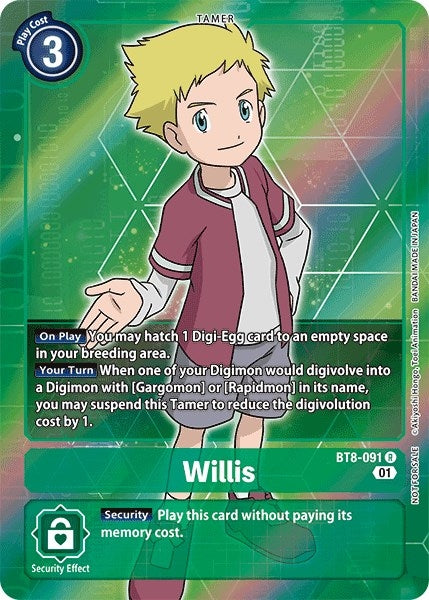 Image for Willis (Box Topper) - Digimon Card Game