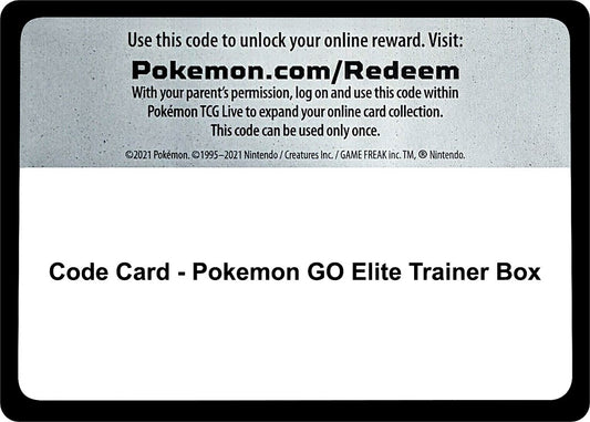 Image for Code Card - Pokemon GO Elite Trainer Box - Pokemon