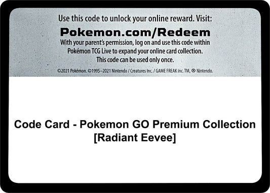 Image for Code Card - Pokemon GO Premium Collection [Radiant Eevee] - Pokemon