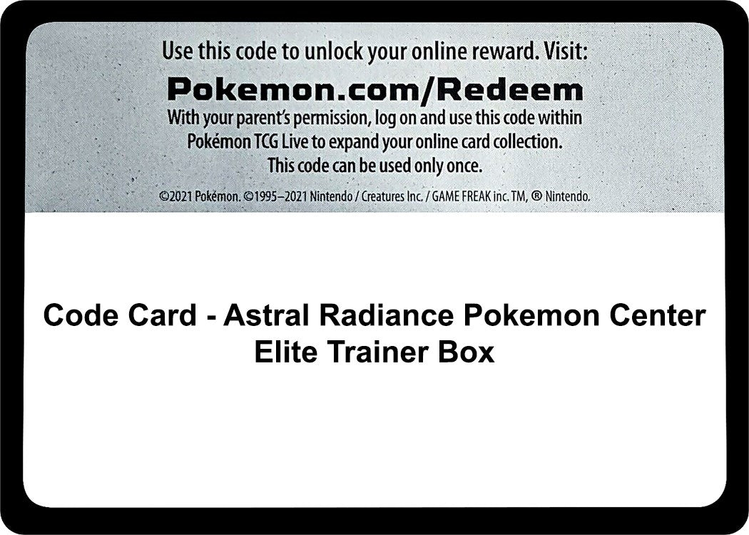 Image for Code Card - Astral Radiance Pokemon Center Elite Trainer Box - Pokemon