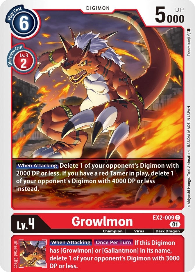 Image for Growlmon - Digimon Card Game