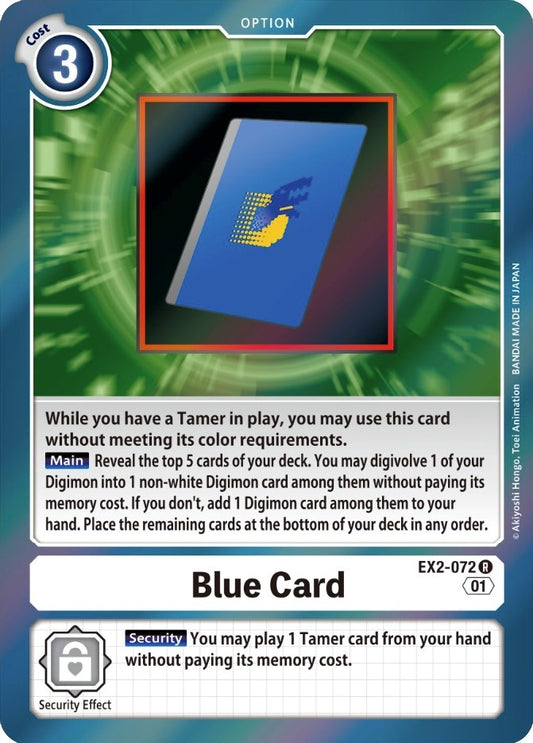 Image for Blue Card - Digimon Card Game