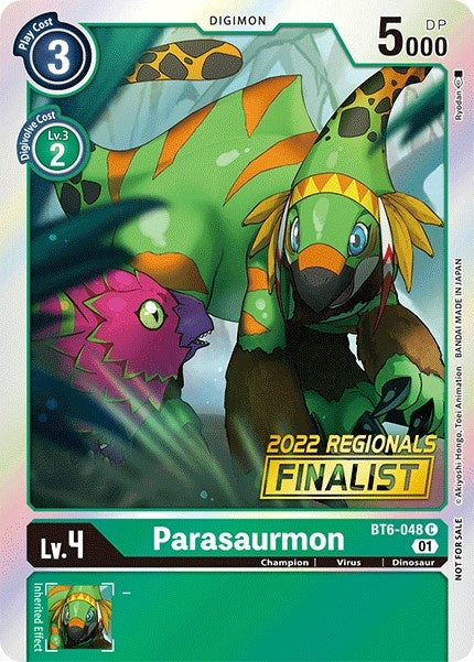 Image for Parasaurmon (2022 Championship Online Regional) [Online Finalist] - Digimon Card Game