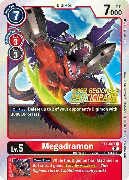 Image for Megadramon (2022 Championship Online Regional) [Online Participant] - Digimon Card Game