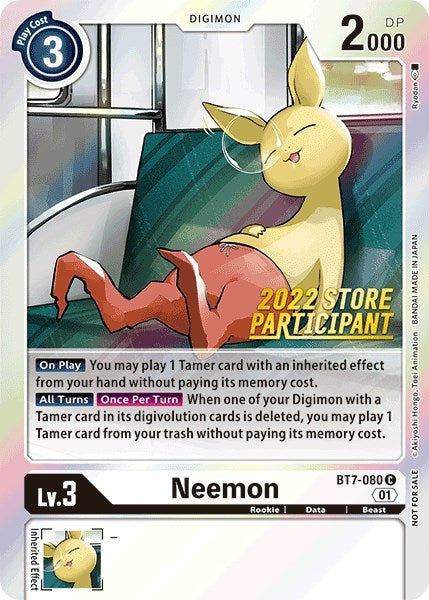 Image for Neemon (2022 Store Participant) - Digimon Card Game