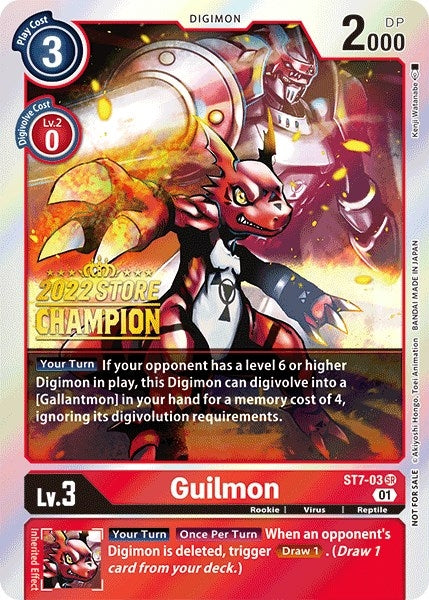 Image for Guilmon (2022 Store Champion) - Digimon Card Game