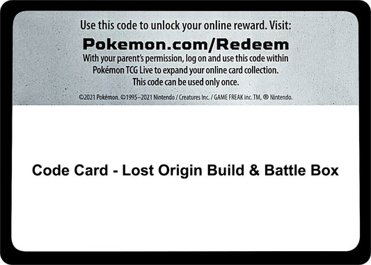 Image for Code Card - Lost Origin Build & Battle Box - Pokemon