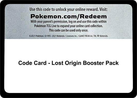 Image for Code Card - Lost Origin Booster Pack - Pokemon