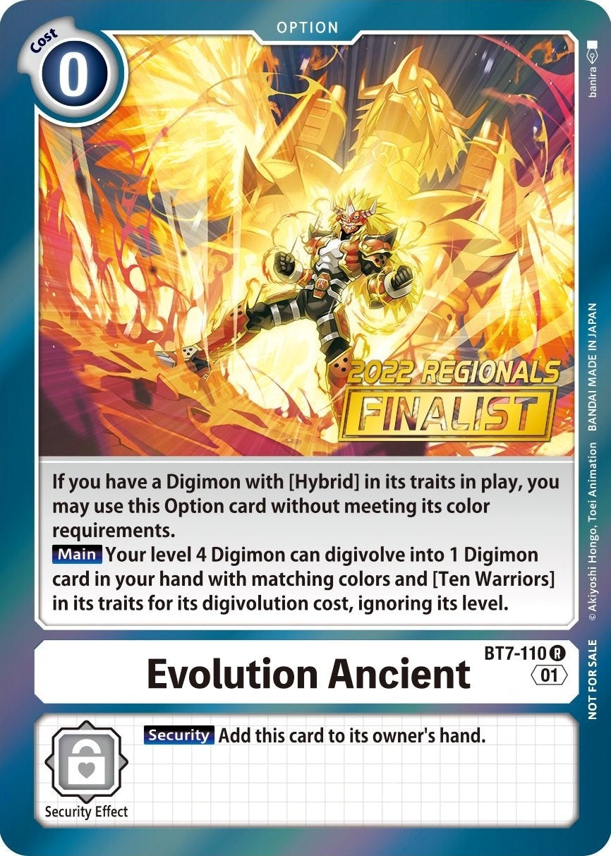 Image for Evolution Ancient (2022 Championship Offline Regional) [Online Finalist] - Digimon Card Game