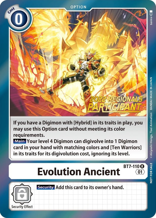 Image for Evolution Ancient (2022 Championship Offline Regional) [Online Participant] - Digimon Card Game