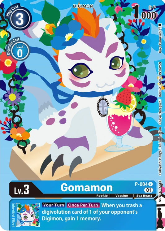 Image for Gomamon - P-004 (Tamer's Card Set 2 Floral Fun) - Digimon Card Game