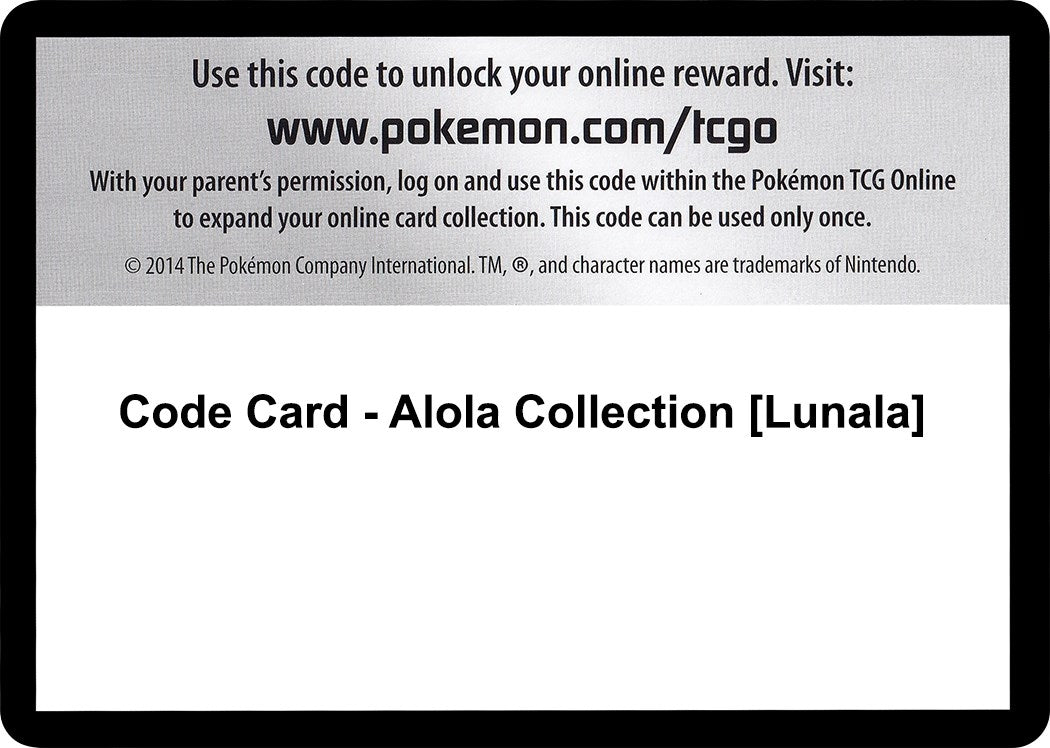 Image for Code Card - Alola Collection [Lunala] - Pokemon