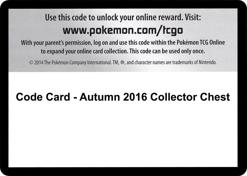 Image for Code Card - Autumn 2016 Collector Chest - Pokemon