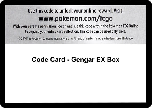 Image for Code Card - Gengar EX Box - Pokemon