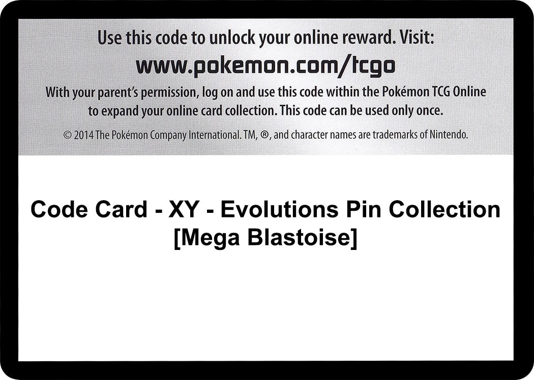 Image for Code Card - XY - Evolutions Pin Collection [Mega Blastoise] - Pokemon