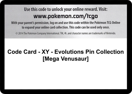 Image for Code Card - XY - Evolutions Pin Collection [Mega Venusaur] - Pokemon