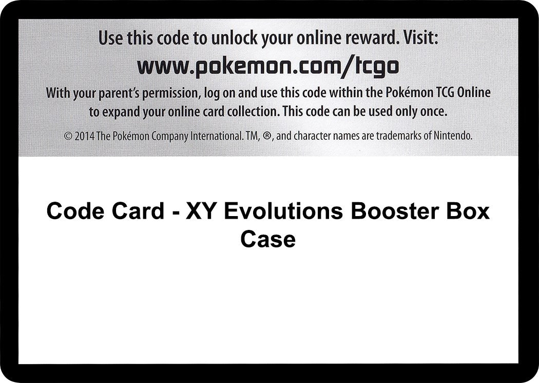 Image for Code Card - XY Evolutions Booster Box Case - Pokemon