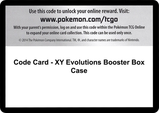 Image for Code Card - XY Evolutions Booster Box Case - Pokemon