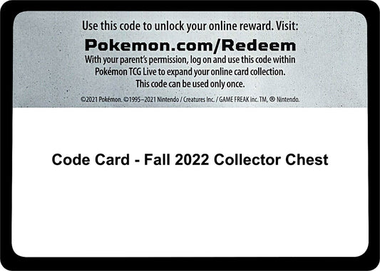 Image for Code Card - Fall 2022 Collector Chest - Pokemon