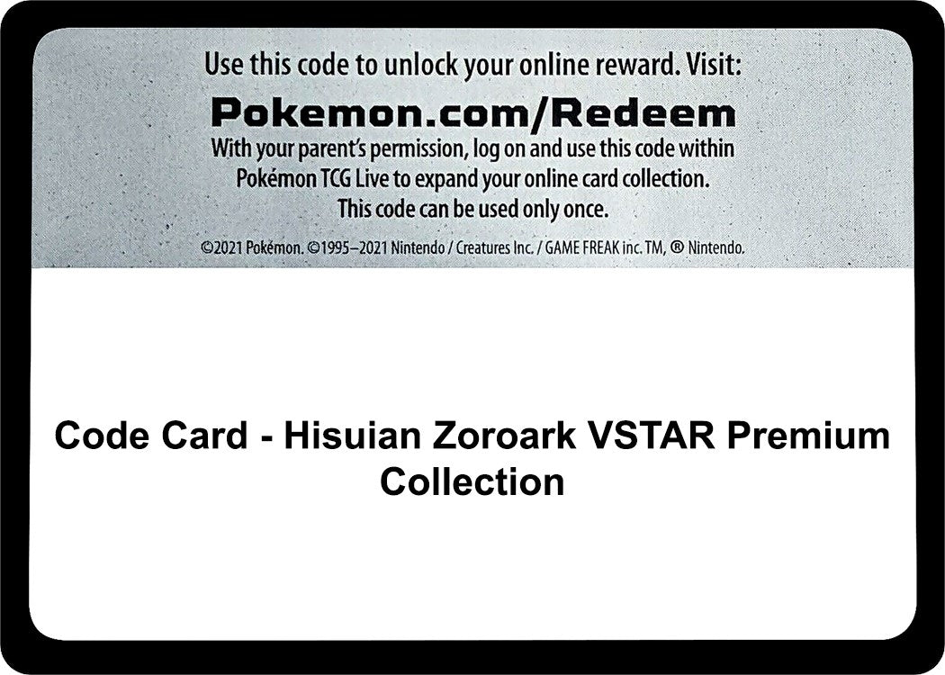 Image for Code Card - Hisuian Zoroark VSTAR Premium Collection - Pokemon