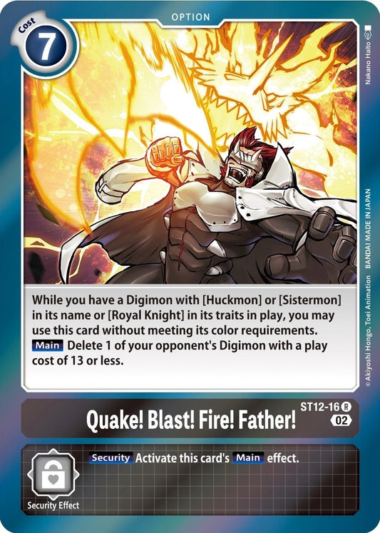 Image for Quake! Blast! Fire! Father! - Digimon Card Game