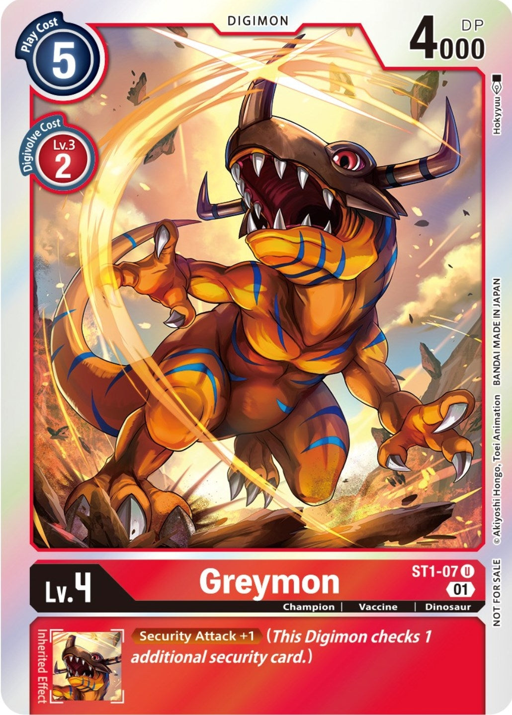 Image for Greymon (ST-11 Special Entry Pack) - Digimon Card Game