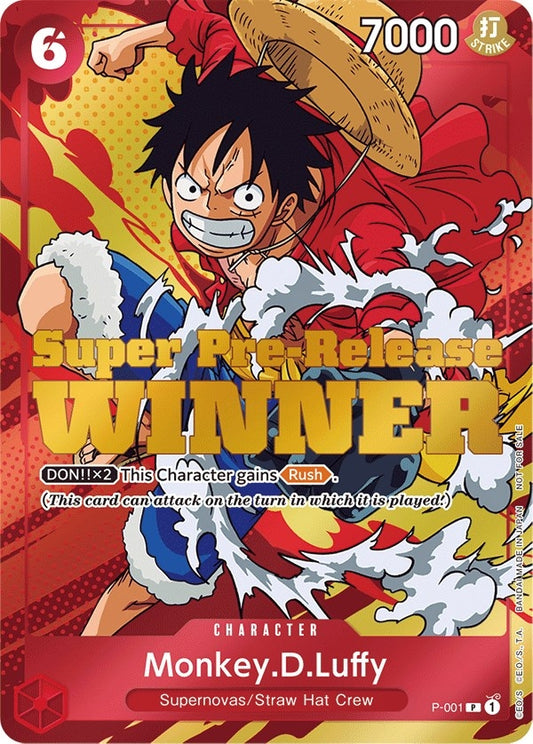Image for Monkey.D.Luffy (Super Pre-Release) [Winner] - One Piece Card Game