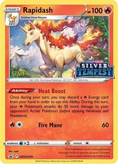 Image for Rapidash - SWSH270 (Prerelease) [STAFF] - Pokemon
