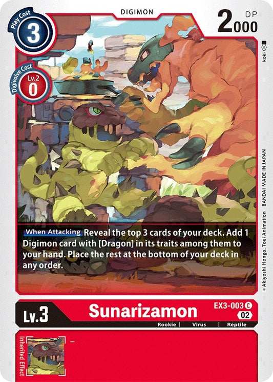 Image for Sunarizamon - Digimon Card Game