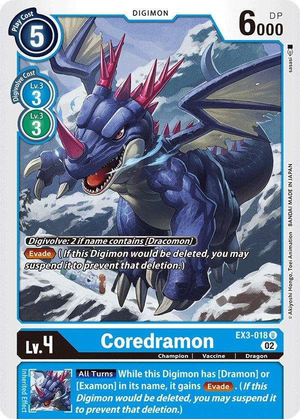 Image for Coredramon - EX3-018 - Digimon Card Game