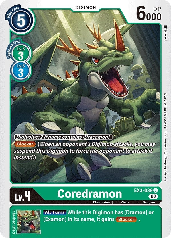 Image for Coredramon - EX3-039 - Digimon Card Game