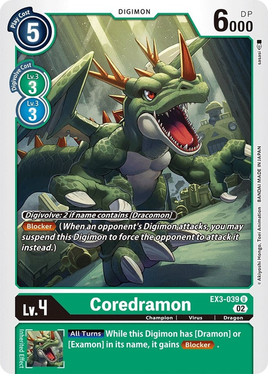 Image for Coredramon - EX3-039 - Digimon Card Game