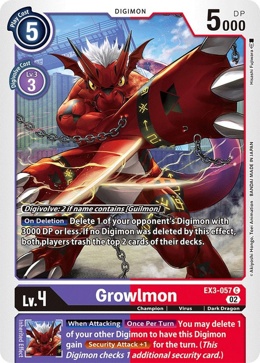 Image for Growlmon - Digimon Card Game