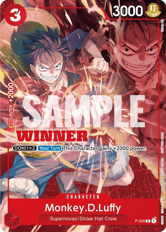 Image for Monkey.D.Luffy - P-006 (Winner Pack Vol. 1) - One Piece Card Game