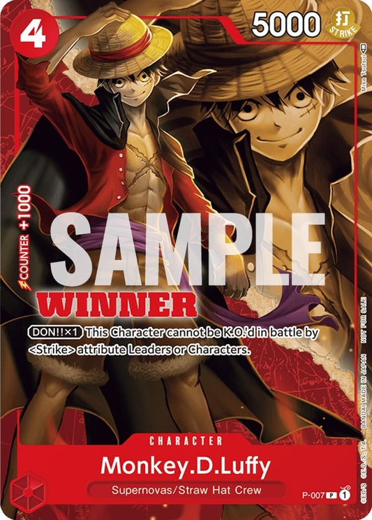 Image for Monkey.D.Luffy - P-007 (Winner Pack Vol. 1) - One Piece Card Game