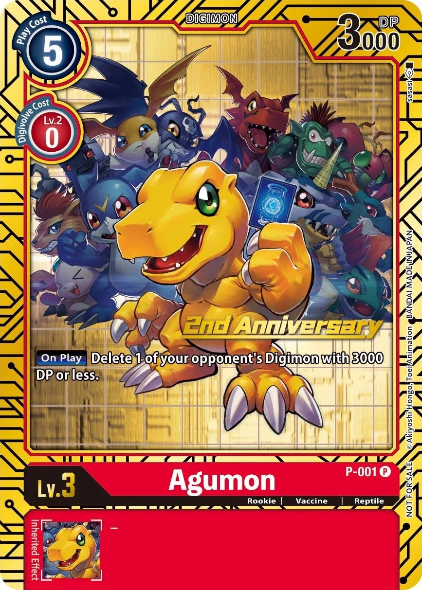 Image for Agumon - P-001 (2nd Anniversary Card Set) - Digimon Card Game