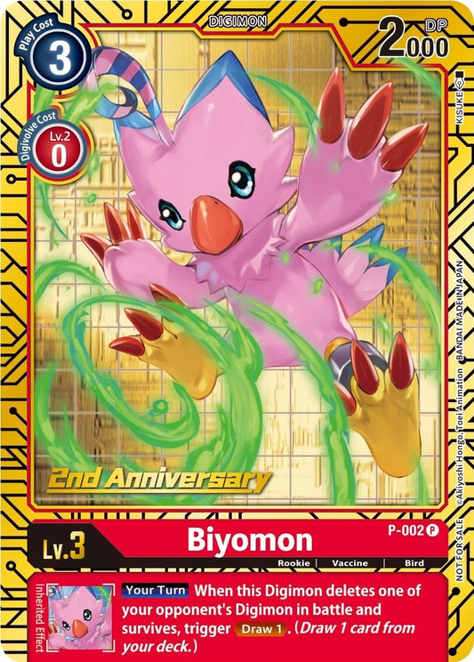 Image for Biyomon - P-002 (2nd Anniversary Card Set) - Digimon Card Game
