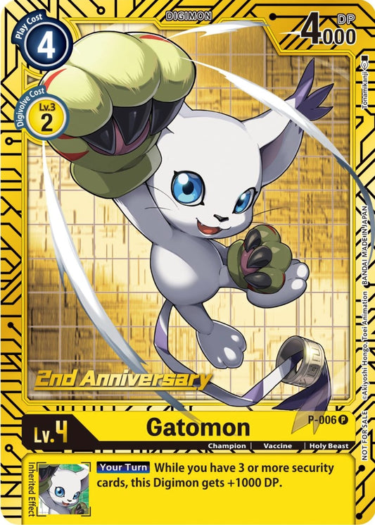 Image for Gatomon - P-006 (2nd Anniversary Card Set) - Digimon Card Game