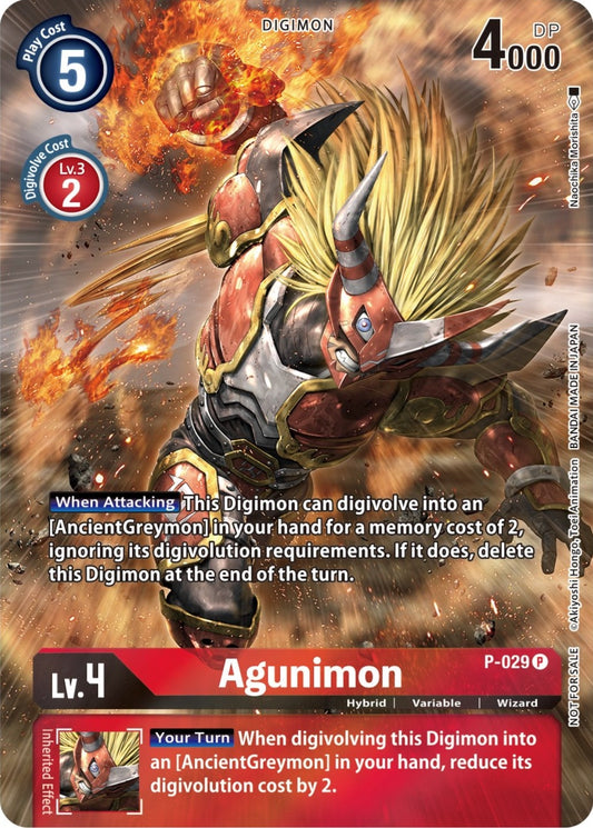 Image for Agunimon - P-029 (2nd Anniversary Frontier Card) - Digimon Card Game