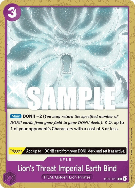 Image for Lion's Threat Imperial Earth Bind - One Piece Card Game
