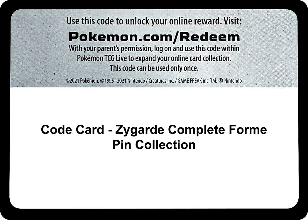 Image for Code Card - Zygarde Complete Forme Pin Collection - Pokemon