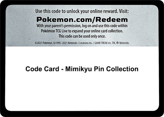 Image for Code Card - Mimikyu Pin Collection - Pokemon
