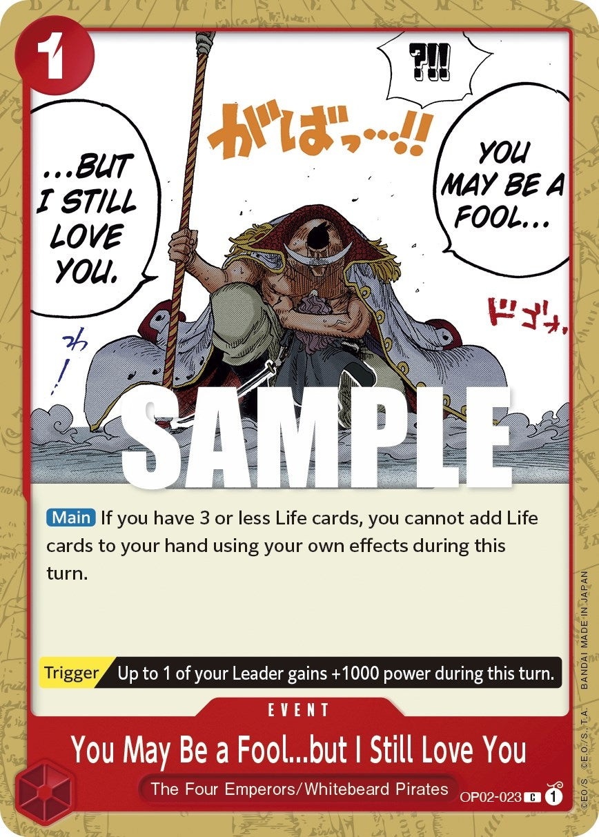 Image for You May Be a Fool...but I Still Love You - One Piece Card Game