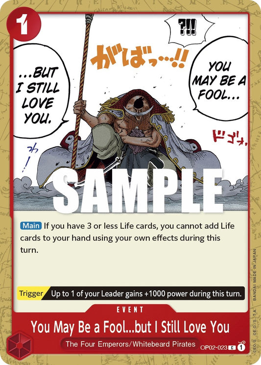 Image for You May Be a Fool...but I Still Love You - One Piece Card Game