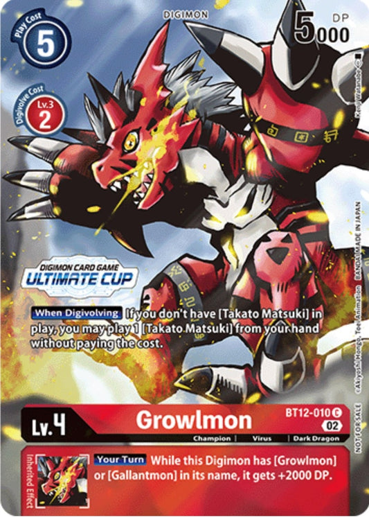 Image for Growlmon (Ultimate Cup) - Digimon Card Game