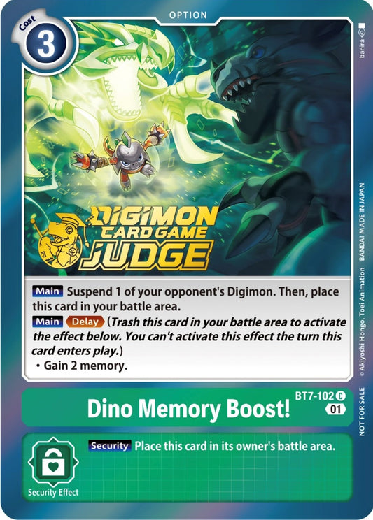 Image for Dino Memory Boost! (Judge Pack 3) - Digimon Card Game