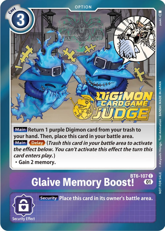 Image for Glaive Memory Boost! (Judge Pack 3) - Digimon Card Game