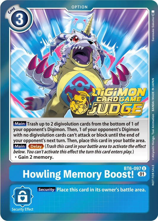 Image for Howling Memory Boost! (Judge Pack 3) - Digimon Card Game