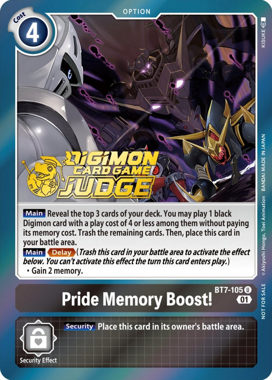 Image for Pride Memory Boost! (Judge Pack 3) - Digimon Card Game
