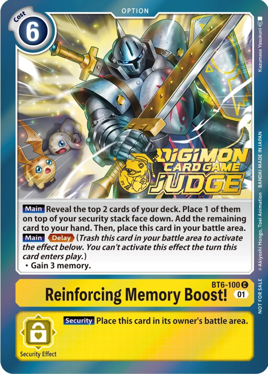 Image for Reinforcing Memory Boost! (Judge Pack 3) - Digimon Card Game